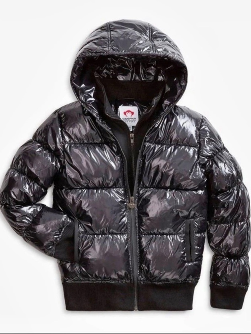 Appaman Flurry Coat Black Hooded Puffer Jacket Girls 14